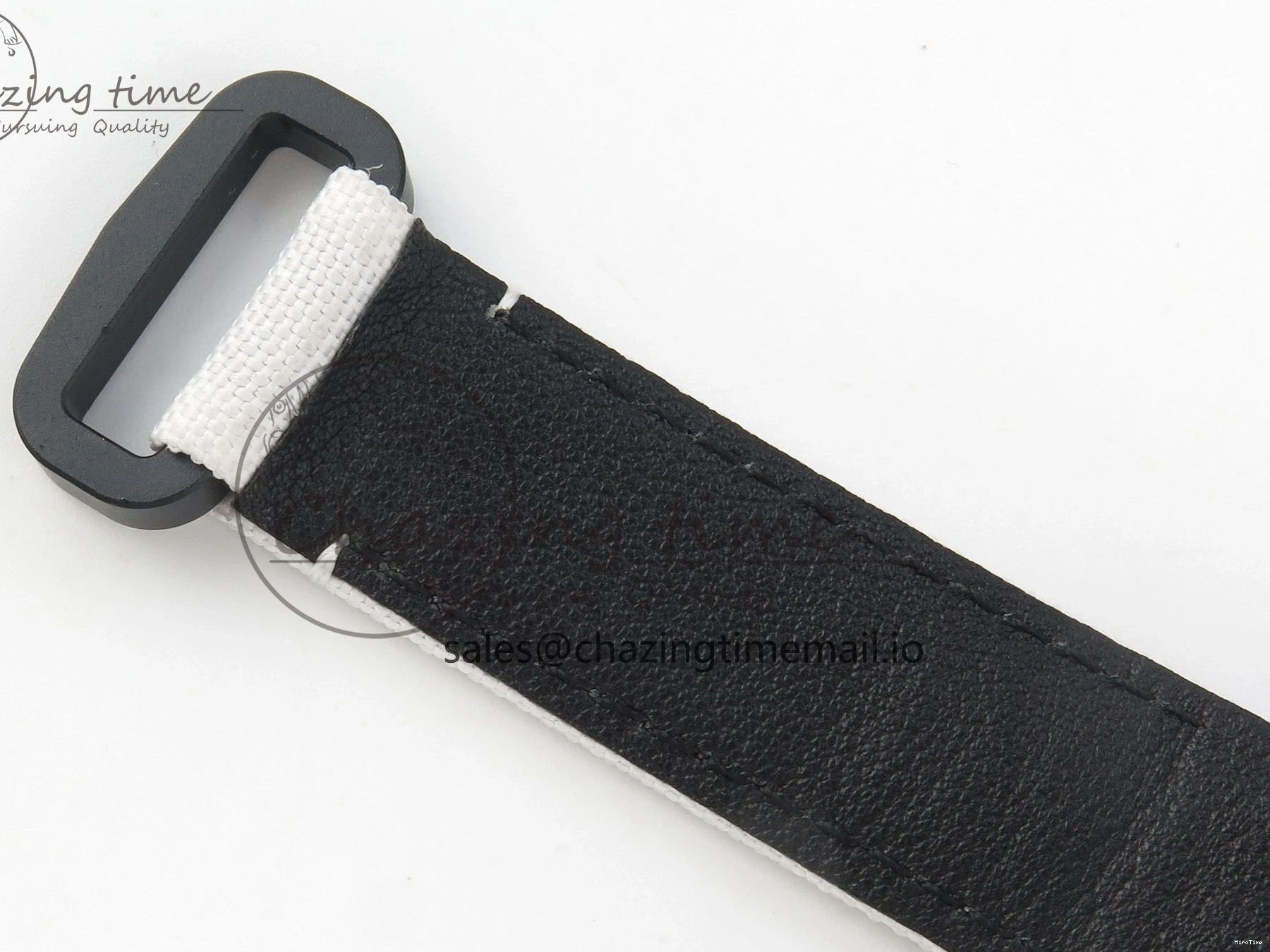 MiroTime 0110 Daytona Cosmograph White Carbon MPF Best Blaken Skeleton Dial on White Nylon Strap A FreshLook 314